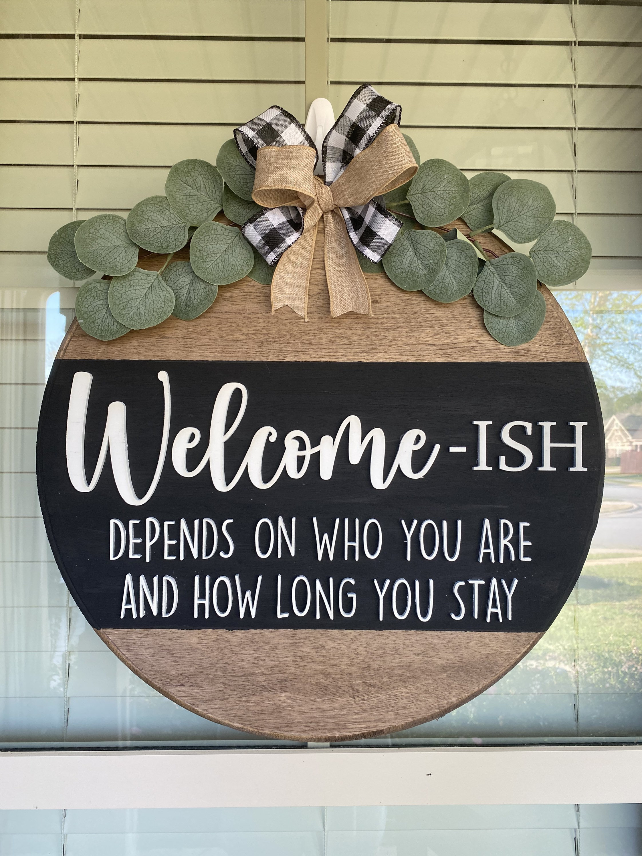 Welcomeish Door Hanger | Funny Door Hanger - Etsy