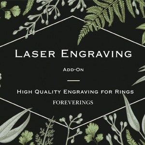 Laser Engraving Add-On for Rings Only, High Quality Laser Engraving, Custom Laser Engraving image 1