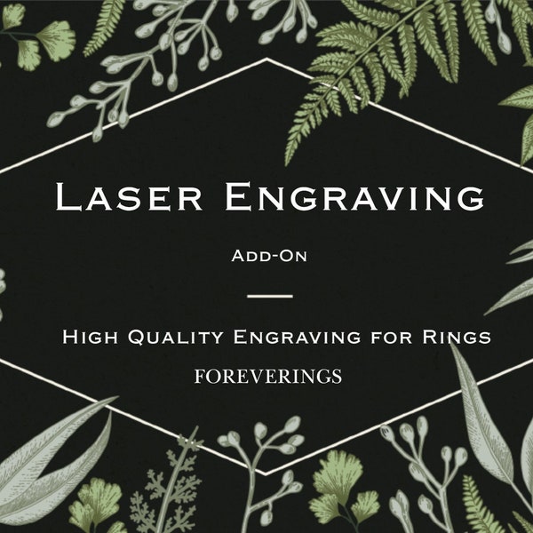 Laser Engraving Add-On for Rings Only, High Quality Laser Engraving, Custom Laser Engraving