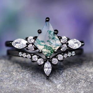 ☆nff☆ starry night ringgrey nff44 Nesta Starry Night Engagement Ring, Unique Womens Promise