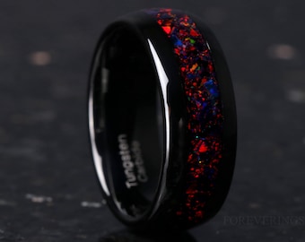 Mens black opal jewelry discount