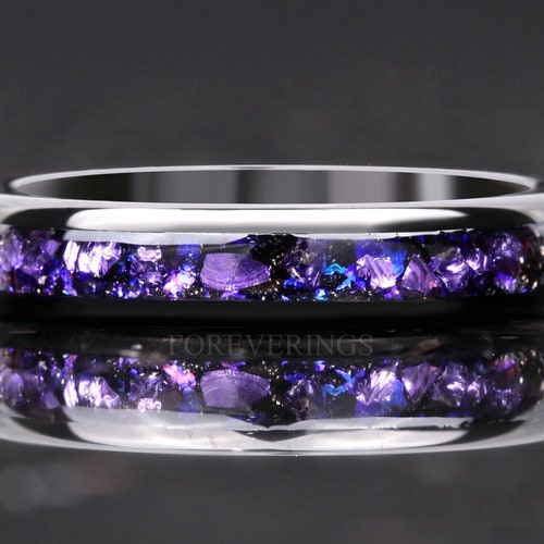 Orion Nebula Ring 4mm Tungsten Wedding Band Outer Space - Etsy