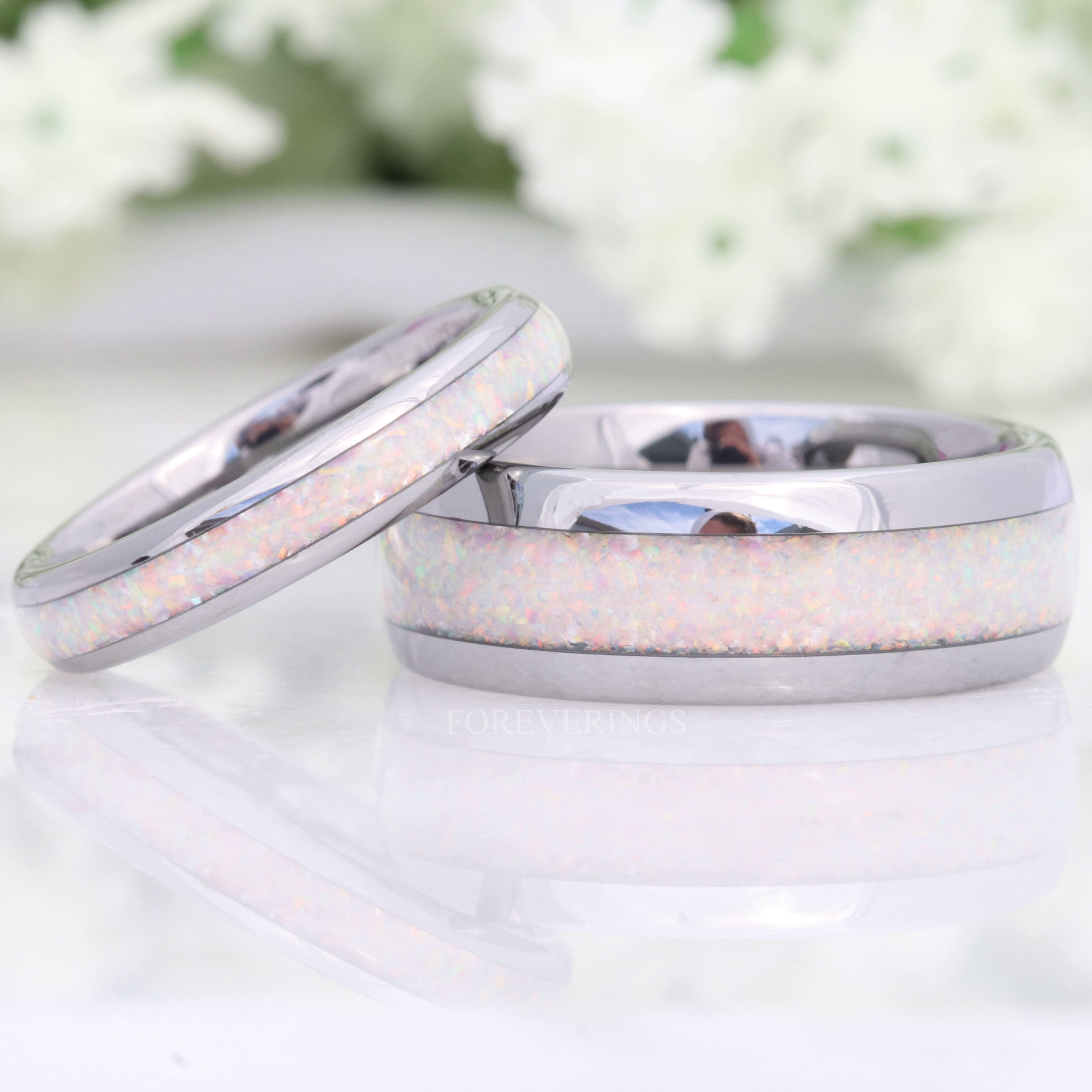 Couple's Matching Tungsten Ring Set