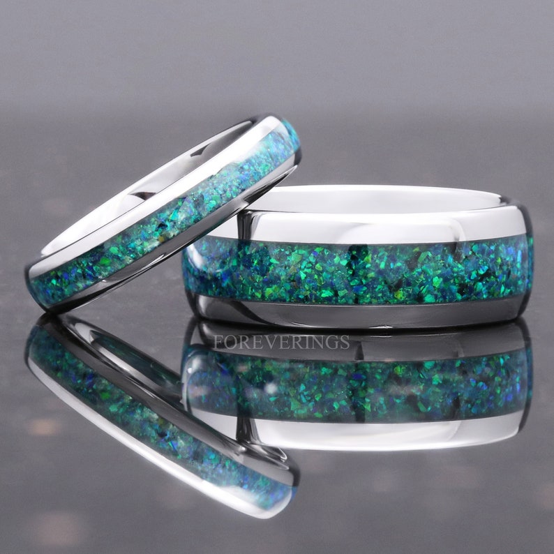 Emerald Coast Ring Set His and Hers Tungsten Wedding Band - Etsy