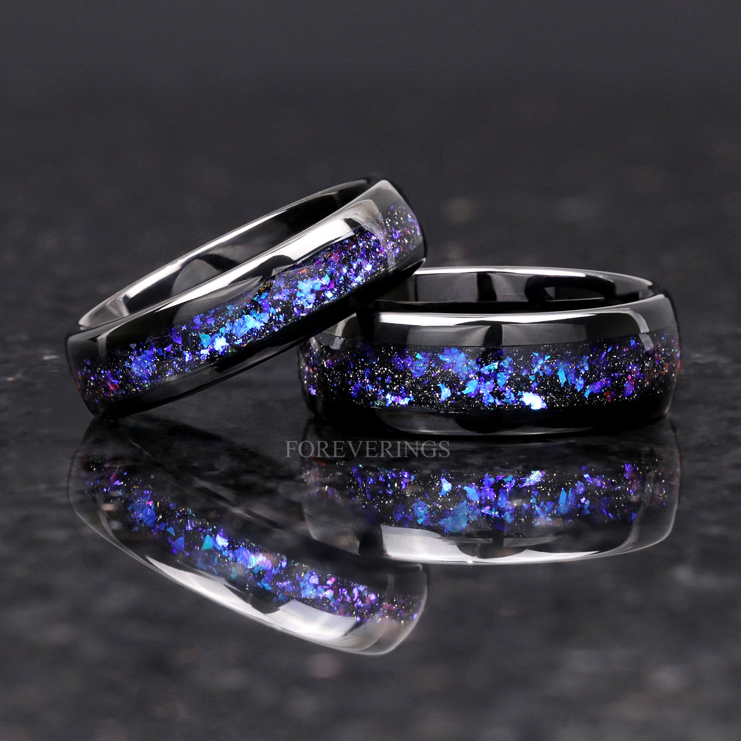 Orion Nebula Ring Tungsten Outer Space Ring 8mm-6mm-4mm Man - Etsy UK