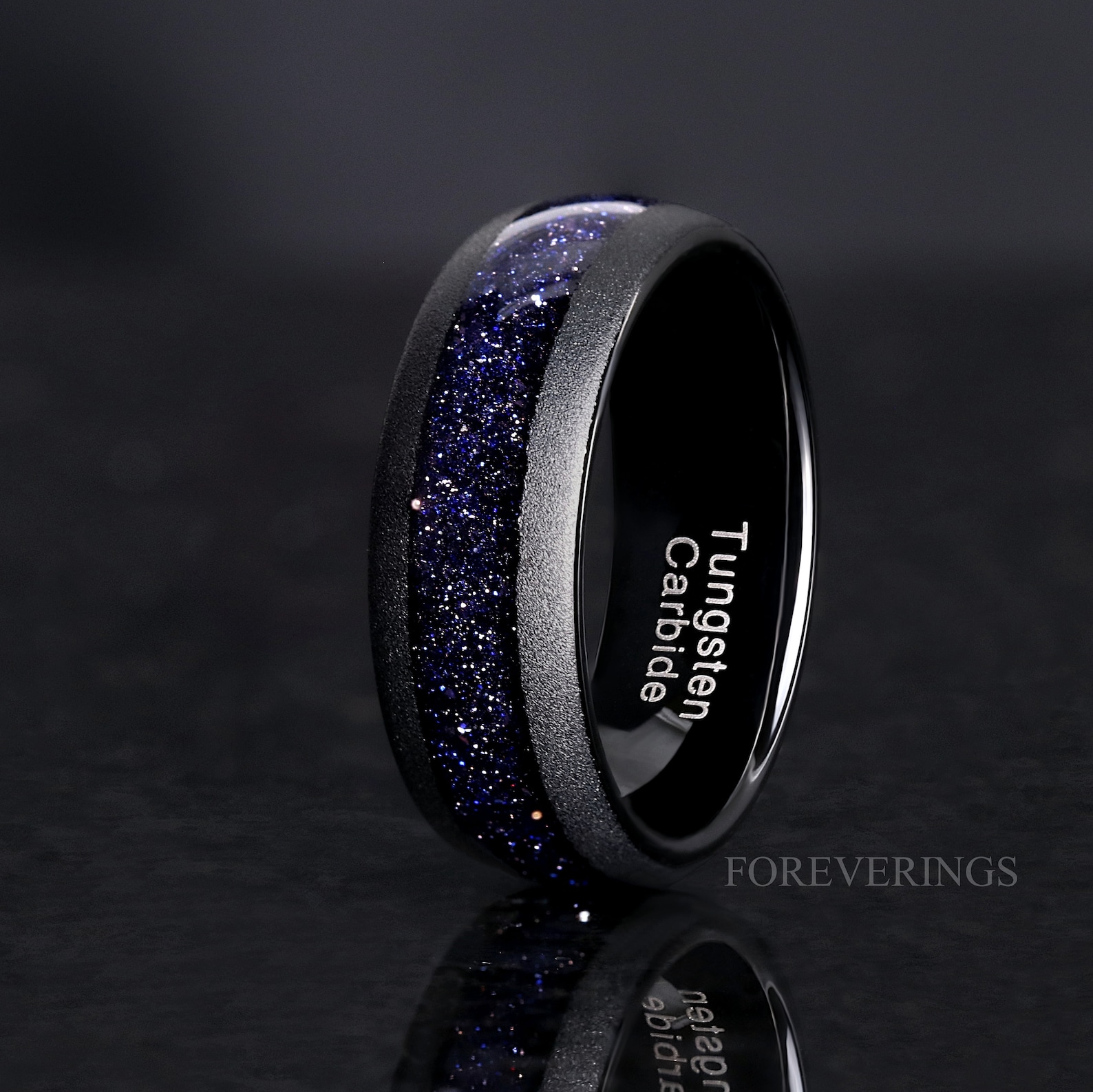 Rift Nebula Ring Men, Starry Night Wedding Band, Personalized, Space ...
