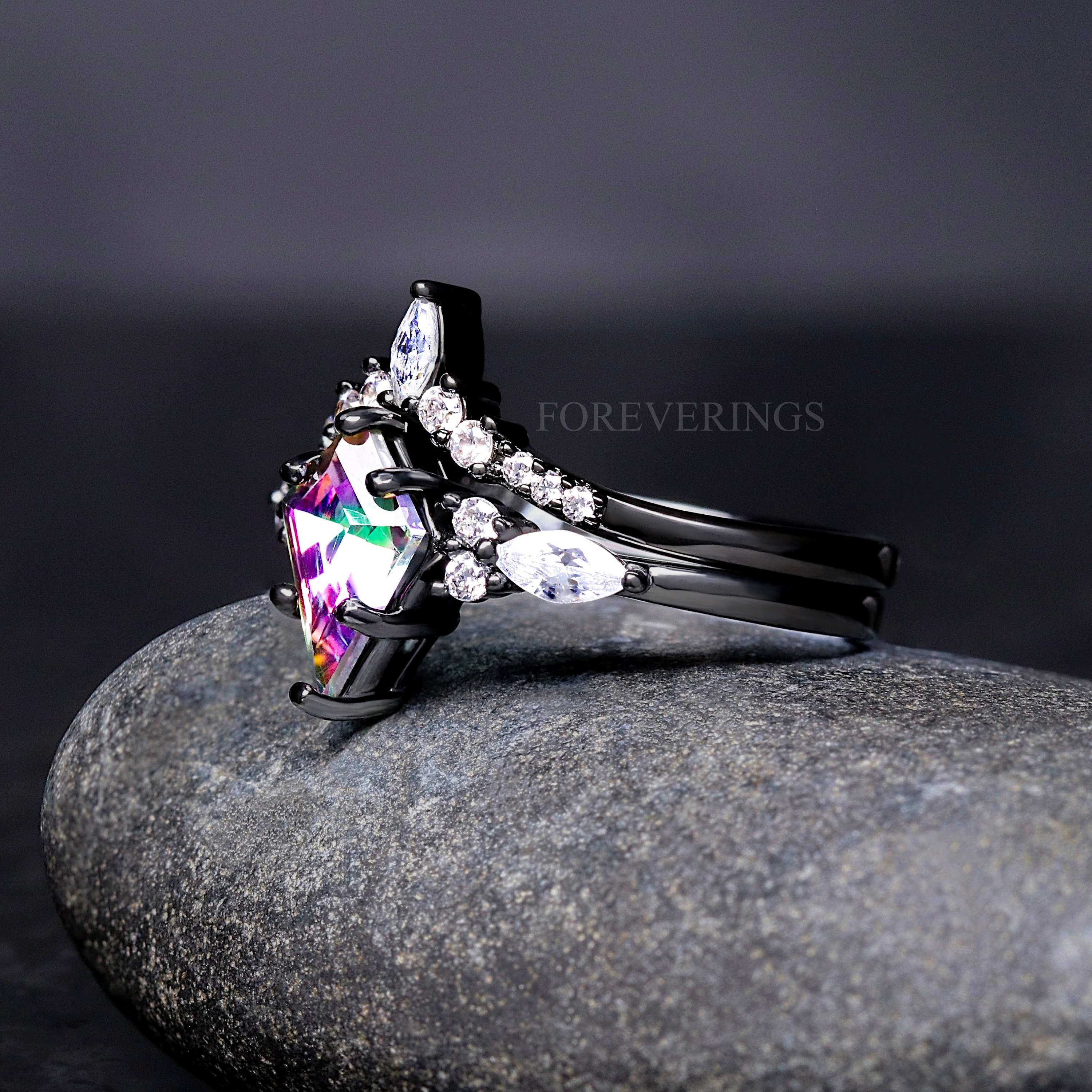 Cass Supernova Black Mystic Topaz Galaxy Ring, Alternative