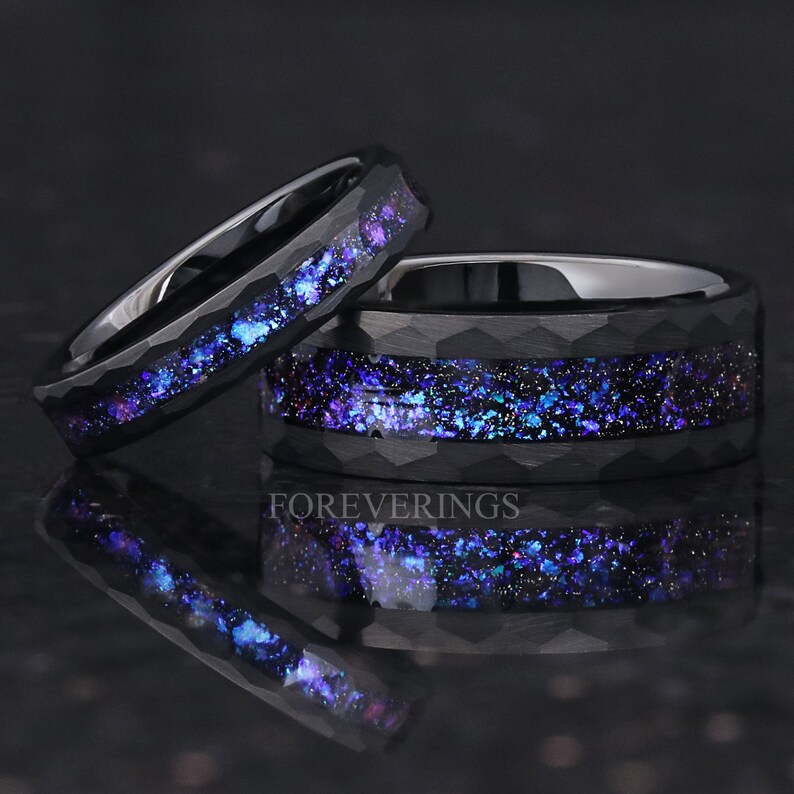 Orion Nebula Outer Space Ring His and Hers Tungsten Wedding - Etsy