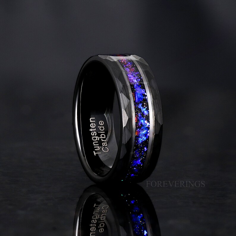 Orion Nebula Ring Set, His and Hers Wedding Band, Sapphire and ...