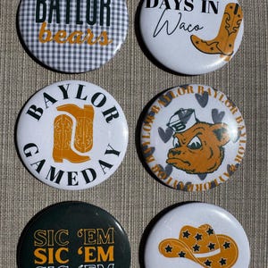 Baylor Gameday Buttons/Pins