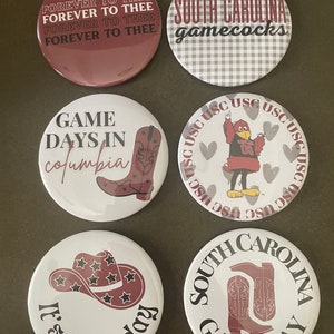 University of South Carolina Gameday Buttons/Pins