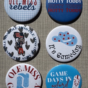 Ole Miss Gameday Buttons/Pins Pack