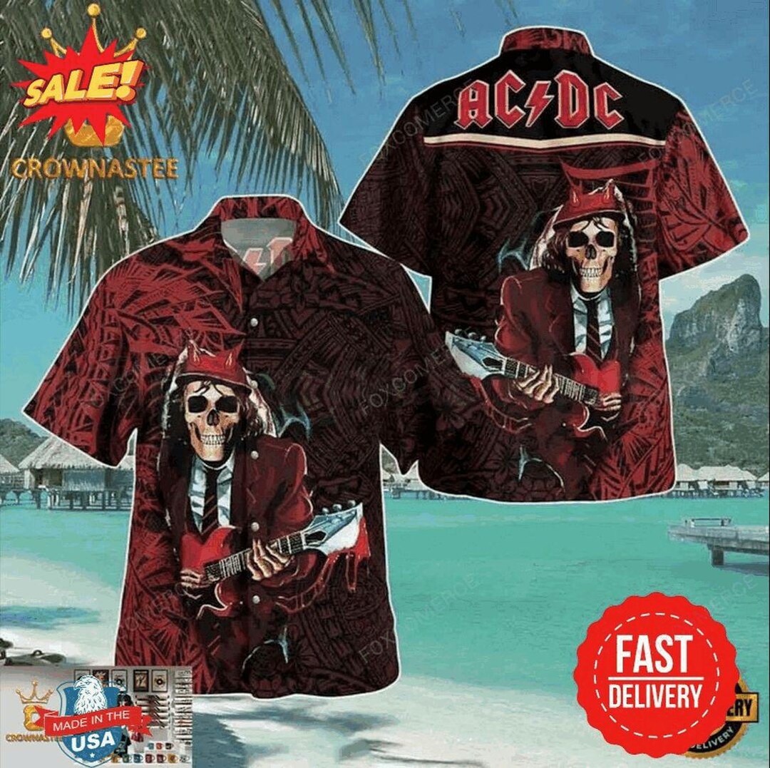 ACDC Demon Skeleton Baseball Jersey Rock Band Shirt - Etsy