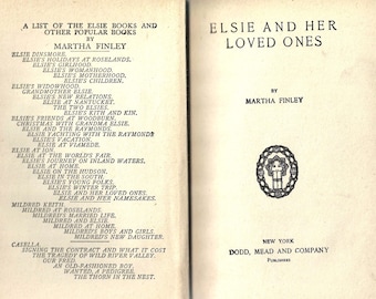 1903 1. Auflage Martha Finley Elsie And Her Loved Ones Mint-Burgunder-Einband