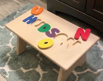 personalized puzzle stools for toddlers