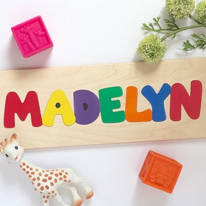 Personalized name puzzles, wooden name puzzle, name puzzle, puzzles for children, gifts for toddlers, baby shower gift, 1st birthday gift image 3