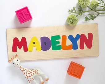 Children's name puzzles, wooden puzzle, personalized puzzle, puzzles for children, gifts for toddlers, baby shower gift, 1st birthday gift