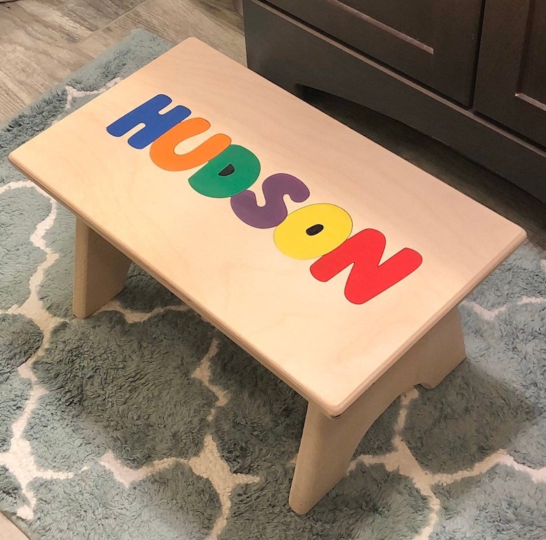 Stools With Name Personalized Puzzle STOOLS Wooden Name Etsy
