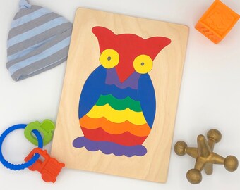 Owl puzzle, wooden puzzle,baby shower gift, 1st birthday gift, gift for kids, puzzle, wooden puzzle, toys for kids, gifts for toddlers