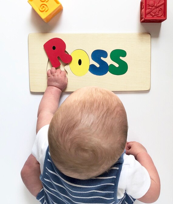 wooden puzzles with children's names