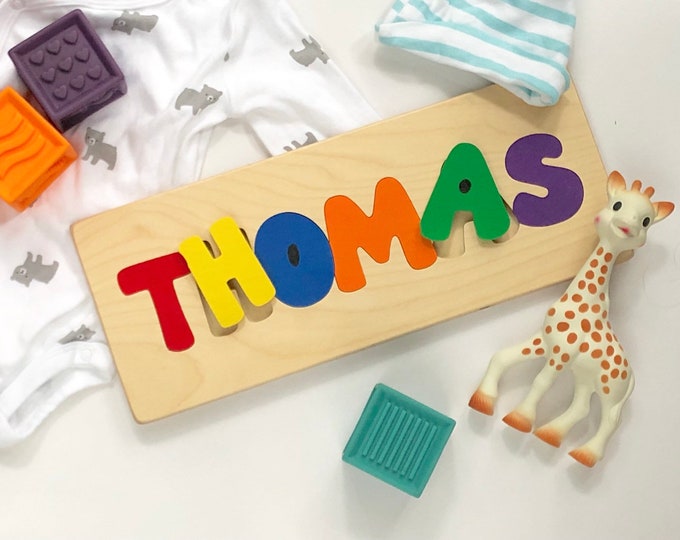 Personalized name puzzles, wooden name puzzle, name puzzle, puzzles for children, gifts for toddlers, baby shower gift, 1st birthday gift