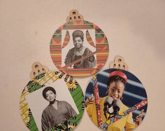 Maya Angelou Ornament, Audre Lorde Ornament, Amanda Gorman Ornament, Black Woman Poet Writer Ornaments