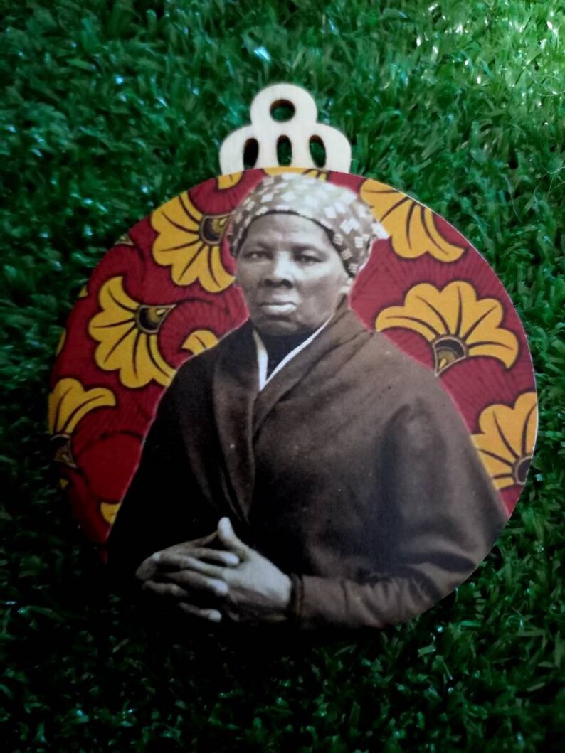 Angela Davis, Malcolm X, Harriet Tubman, James Baldwin, Rosa Parks, Handmade Afrocentric Christmas Tree Ornaments Social Justice Activist image 5
