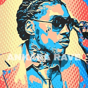 Vybz Kartel digitale kunst, instant download, Dancehall reggaeartiest, hardcore reggae, Jamaicaanse zangeres wanddecoratie, King Of Dancehall, Gaza