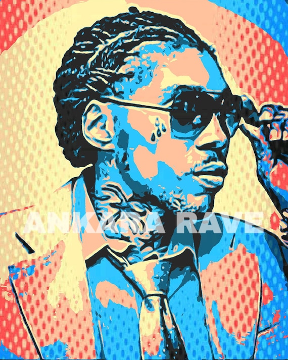 Vybz Kartel Digital Art, Instant Download, Dancehall Reggae Artist