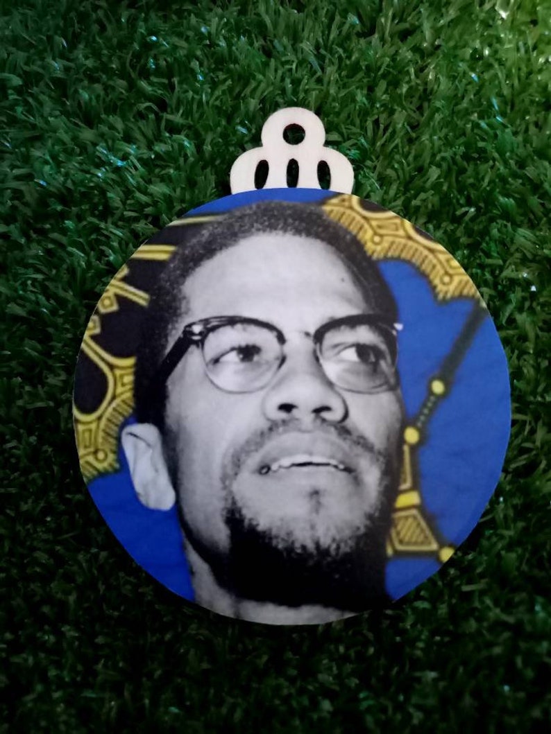 Angela Davis, Malcolm X, Harriet Tubman, James Baldwin, Rosa Parks, Handmade Afrocentric Christmas Tree Ornaments Social Justice Activist image 3