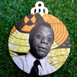 Angela Davis, Malcolm X, Harriet Tubman, James Baldwin, Rosa Parks, Handmade Afrocentric Christmas Tree Ornaments Social Justice Activist image 6