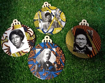 Octavia Butler, James Baldwin, Bell Hooks, Web Du Bois, Handmade Afrocentric Christmas Tree  Ornaments Social Justice Activist Black Writer