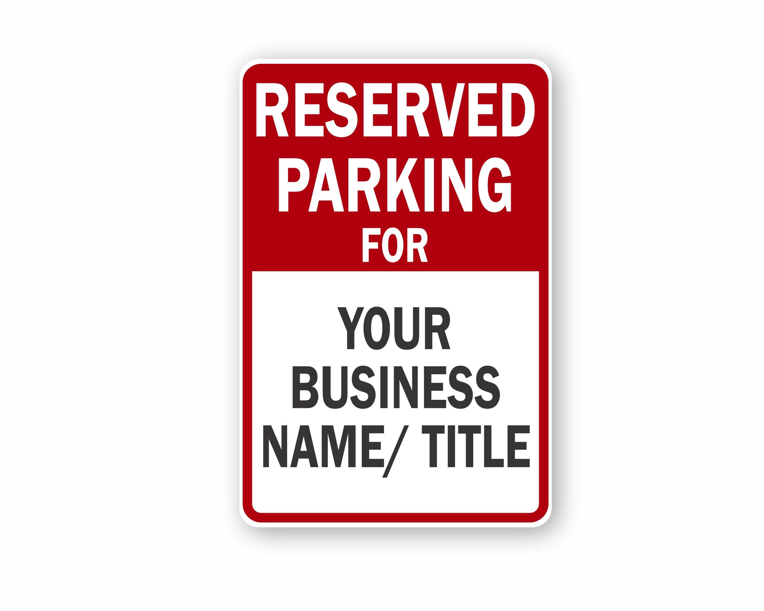 Customizable Reserved Parking For, Aluminum Sign - Etsy