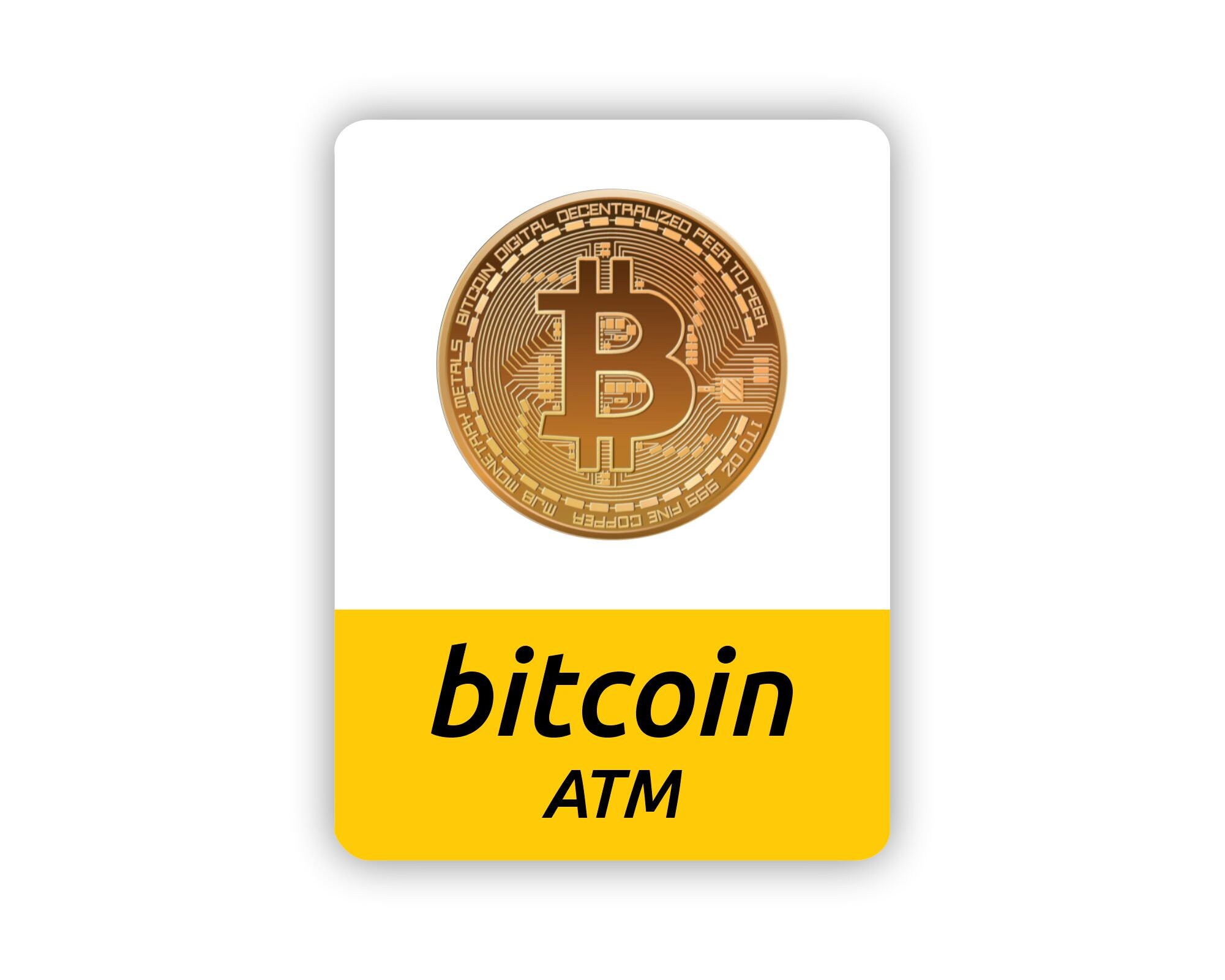 Interior Bitcoin ATM Sign Panel - Etsy