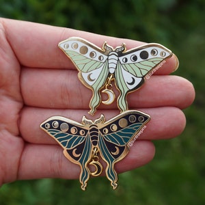 Butterfly Pins, Butterfly Brooches, Moth Pins, Enamel Butterfly Pin, Moon  Floral Butterfly Pin 