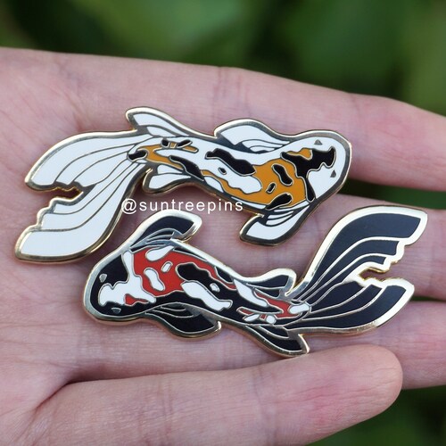 Carp Koi Fish Enamel Pin Koi Etsy