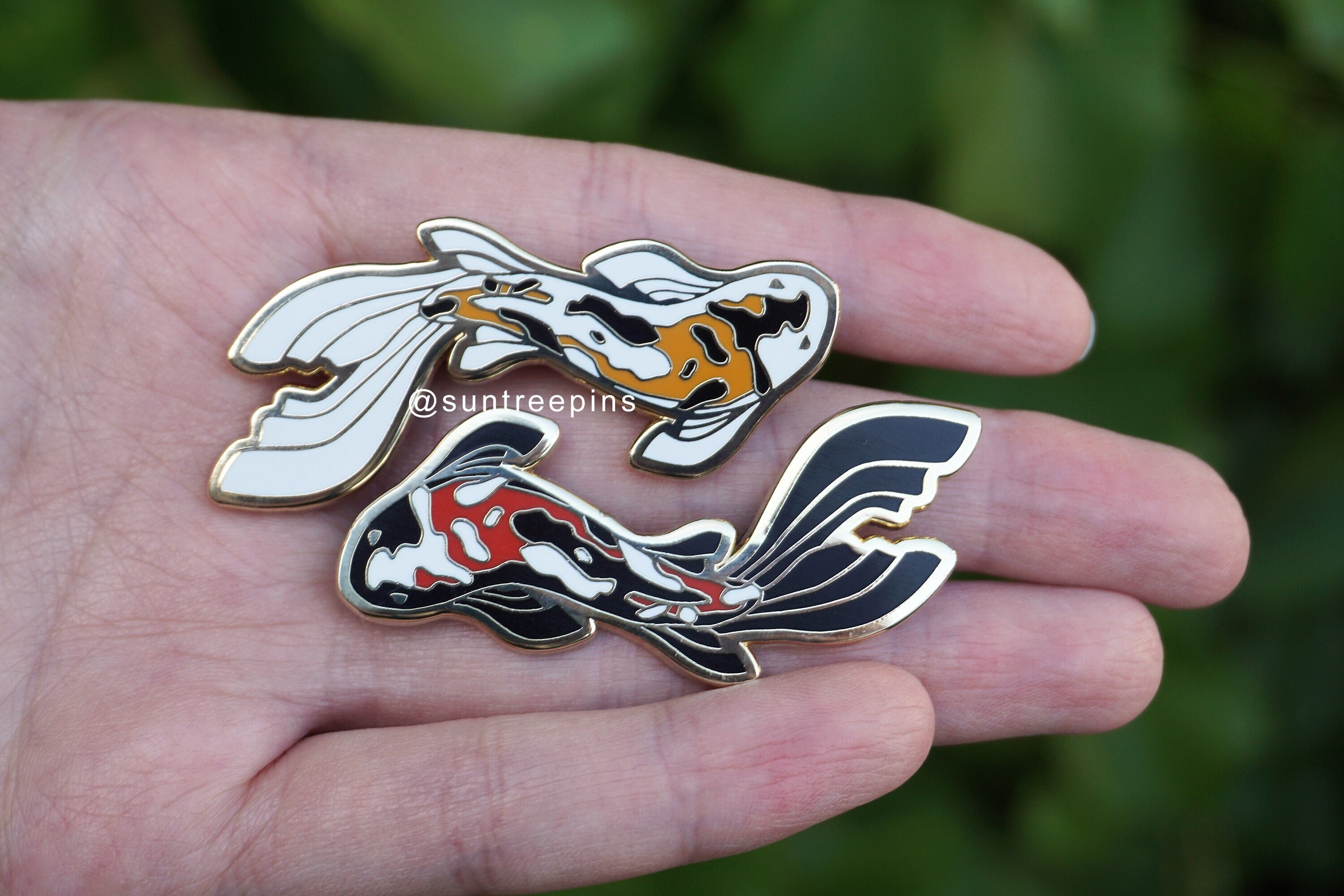 Koi Fish Enamel Pin Etsy