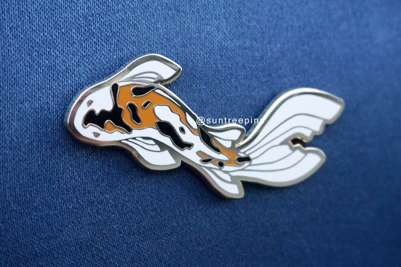 Koi Fish Enamel Pin Etsy