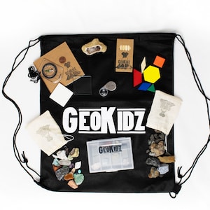 GeoKidz Geology Kit For Kids– STEM base Educational Science Kit for Geology Enthusiasts. Mineralogy and geology exploration & minerals!