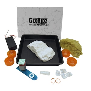 GeoKidz Seismic Adventure Kit For Kids– DIY kit STEM base Educational Science Kit for Geology Enthusiasts.