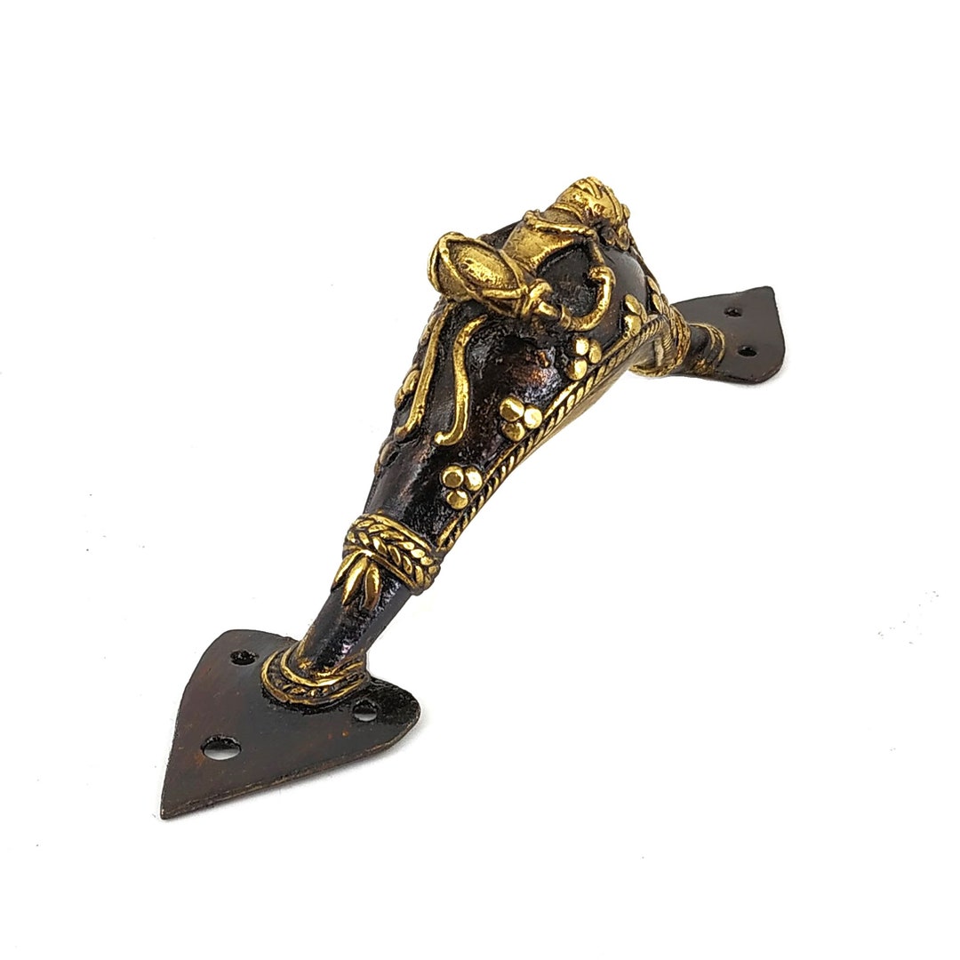 Brass Door Handle Tribal Man Playing Drum Drawer Pulls Etsy UK