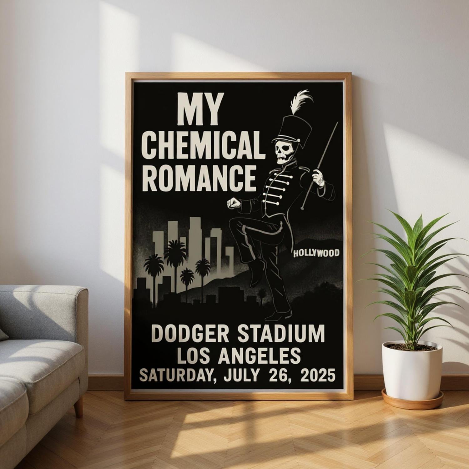 My Chemical Romance LA 2 Poster: Hand-Drawn MCR 2025 Tour Print