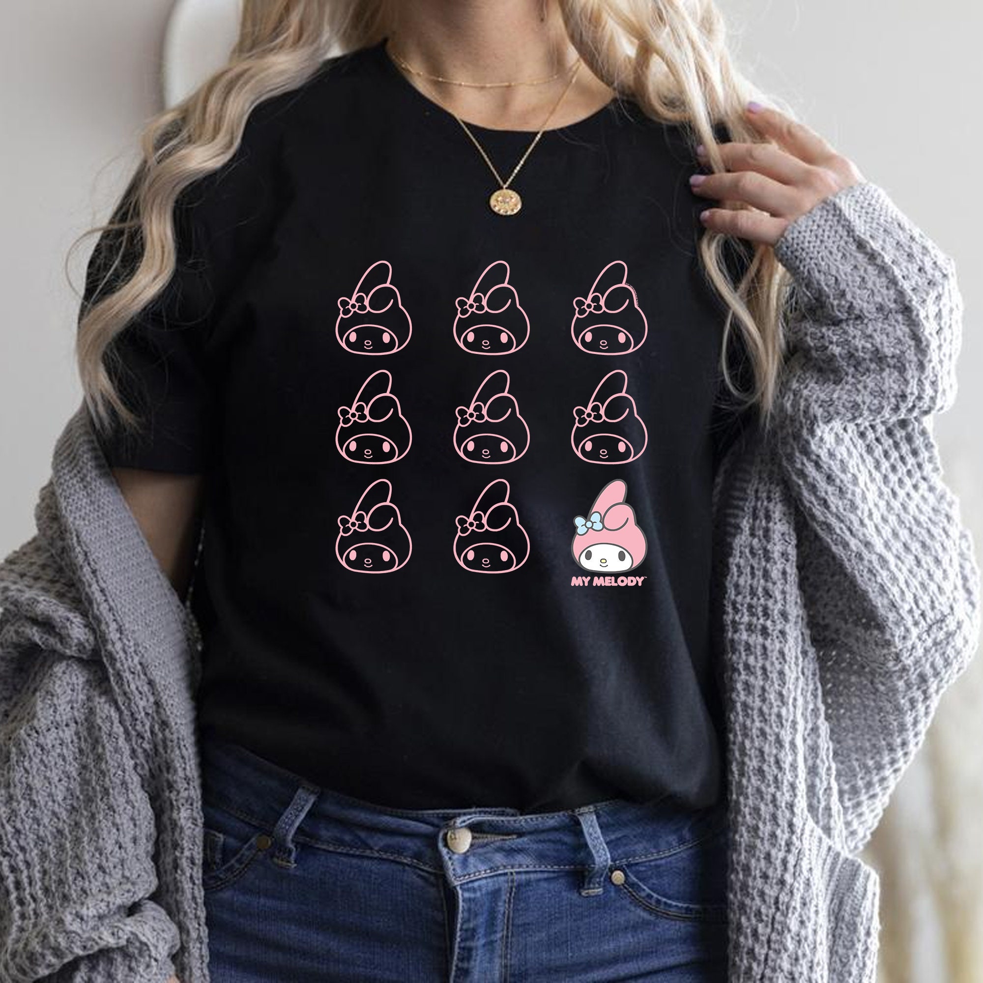 My Melody Real T-Shirt Harajuku T-shirt Magical Girls | Etsy