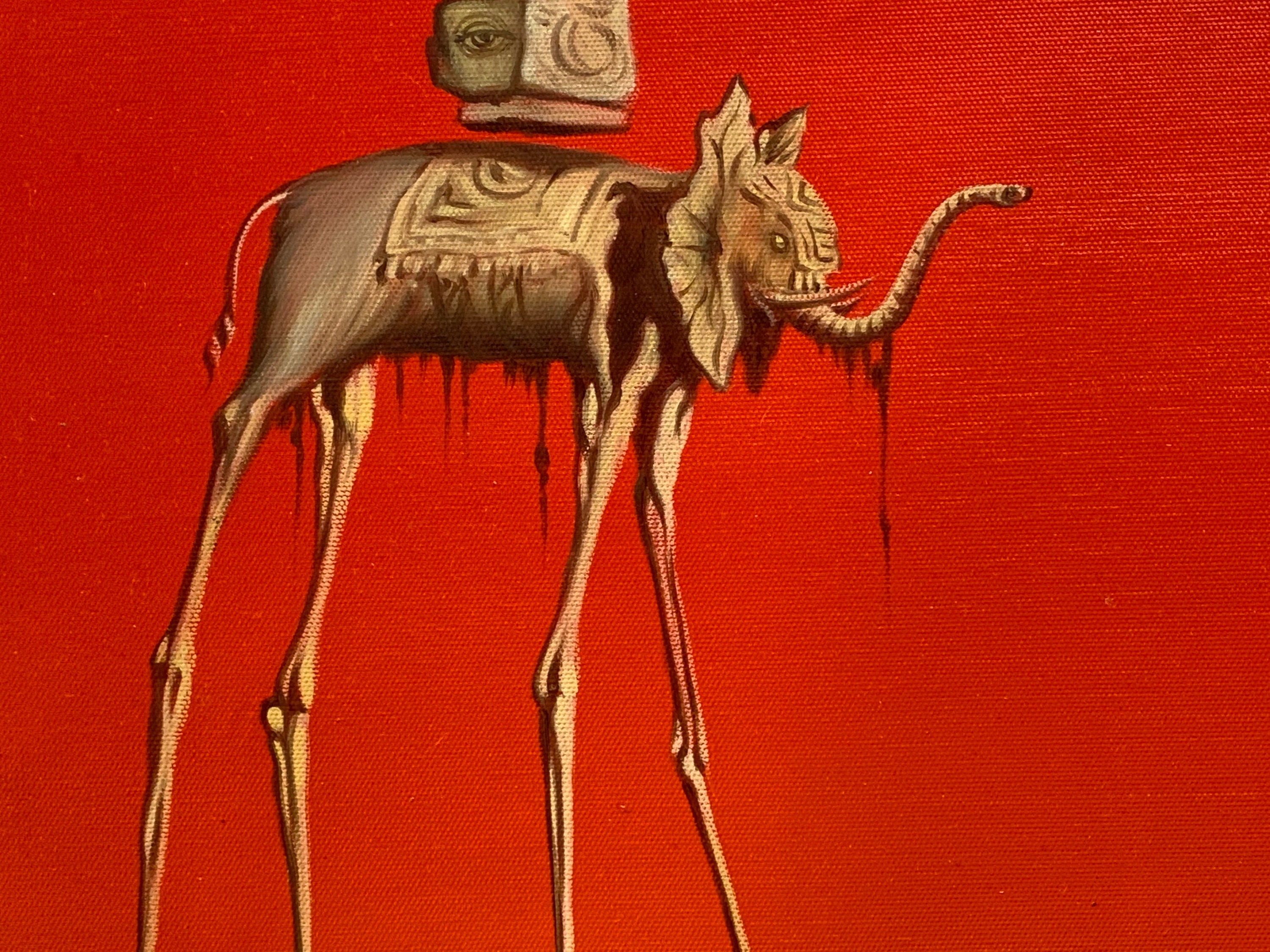 The Elephants By Salvador Dalí – Hand-painted Surrealist Oil On Canvas, Fine Art Reproduction, 24x36", Ready To Ship