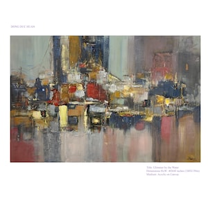 Glimmer by the Water – Original Abstract Acrylic Painting