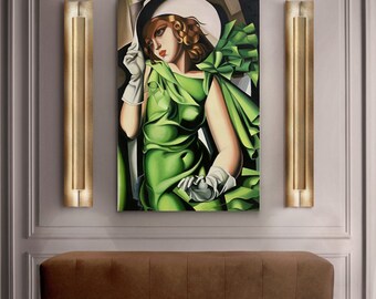 20% off! レンピカの額装されたアート緑色の女性 (Lempika green woman 