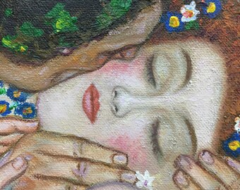Gustav Klimt The Kiss グスタフ　クリムト　接吻 アート作品 クリムト 複製画「接吻(Kiss)」シルクスクリーン｜絵画販売