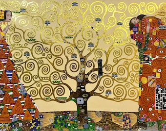 Gustav Klimt Der Baum des Lebens, Blattgoldöl auf Leinwand, 60x90 cm