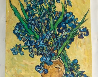 Vincent Van Gogh Iris Repro, dipinto ad olio su tela