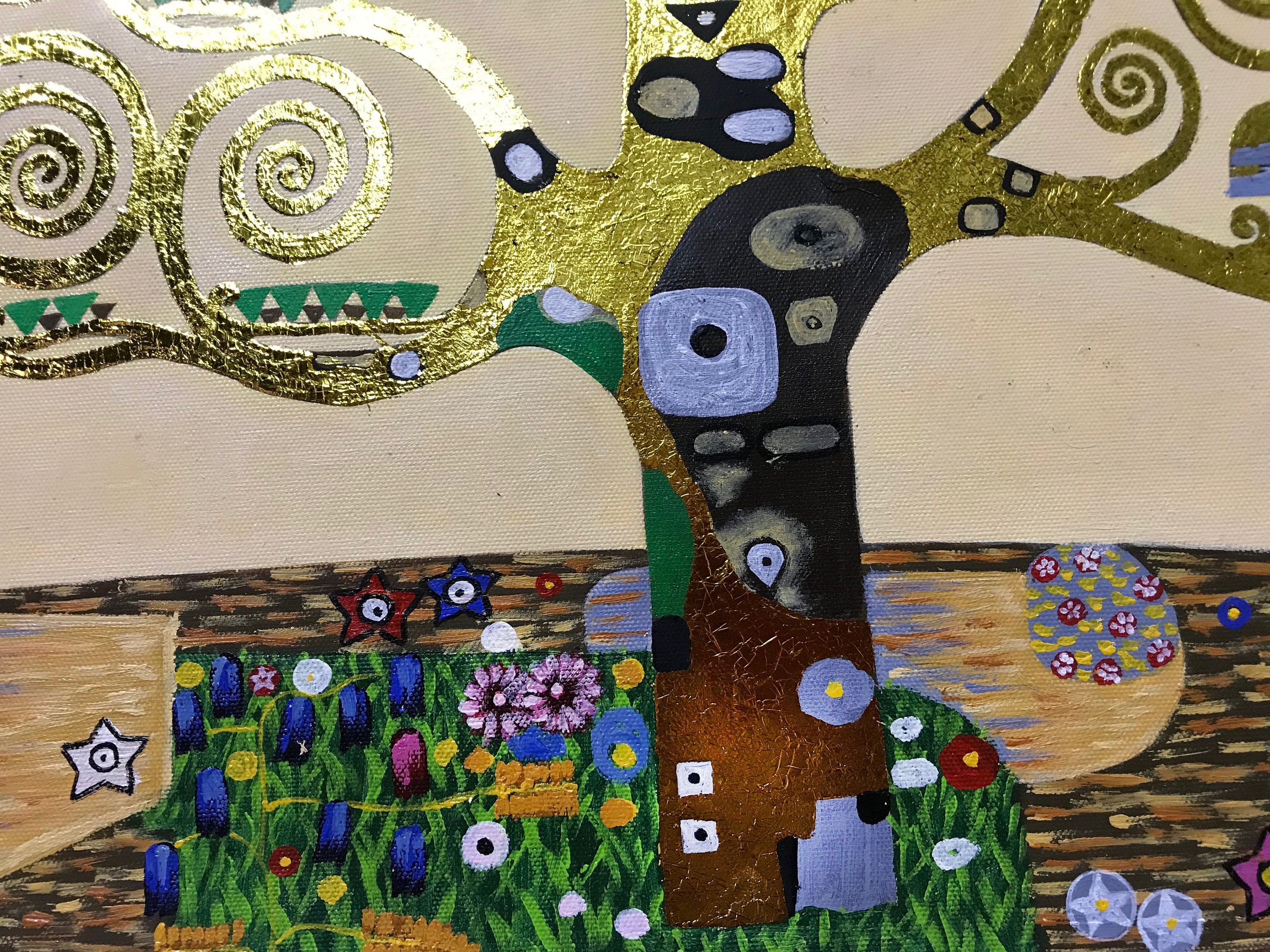 グスタフ・クリムトの『生命の樹』 - キャンバスに描かれた精巧